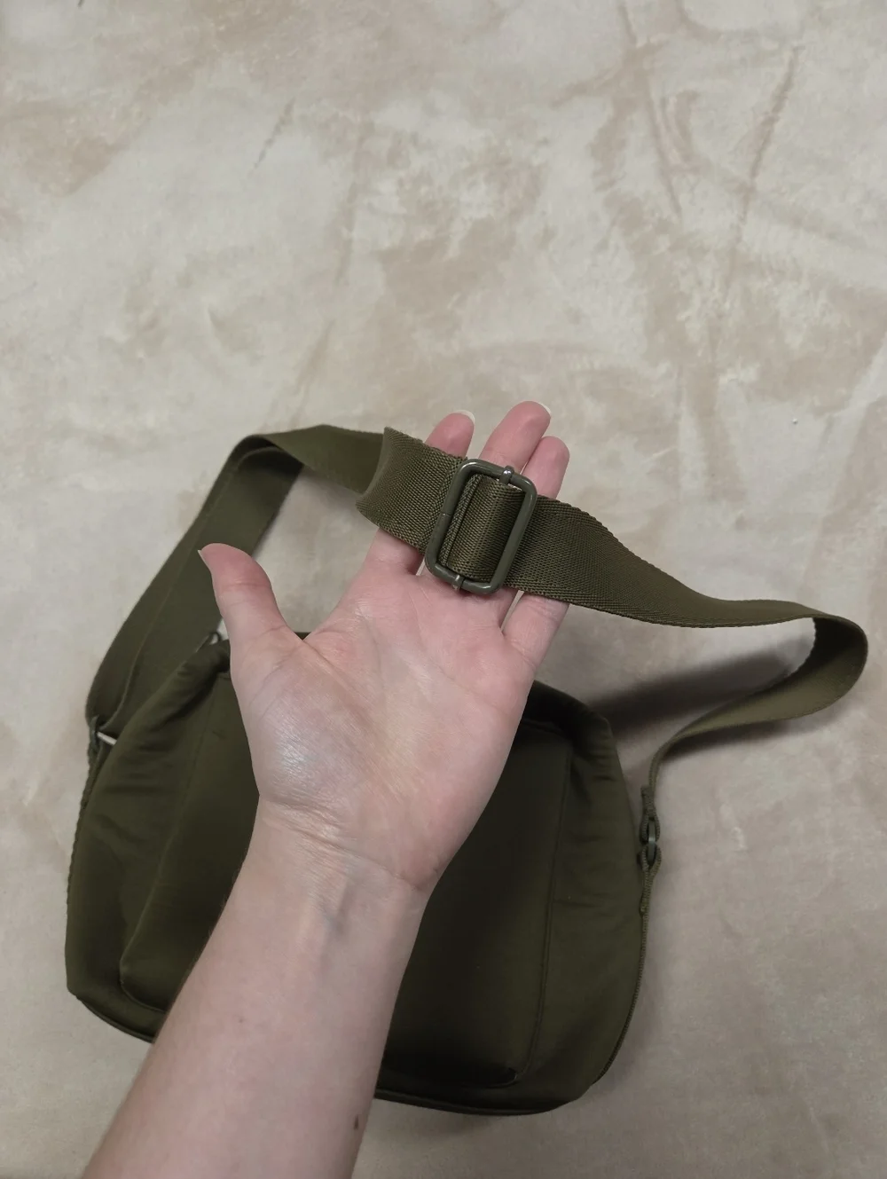 Dagne Dover Micah Neoprene Crossbody Bag Dark Moss Green Olive